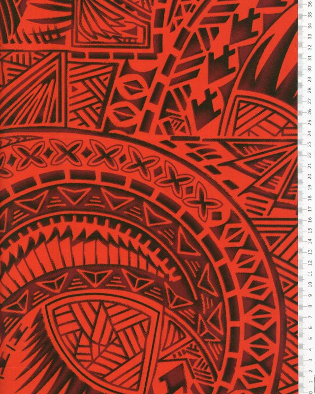 Polynesian fabric AERO Red - Tissushop